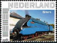 personalised stamp of The Netherlands with trains, trams, stations etc